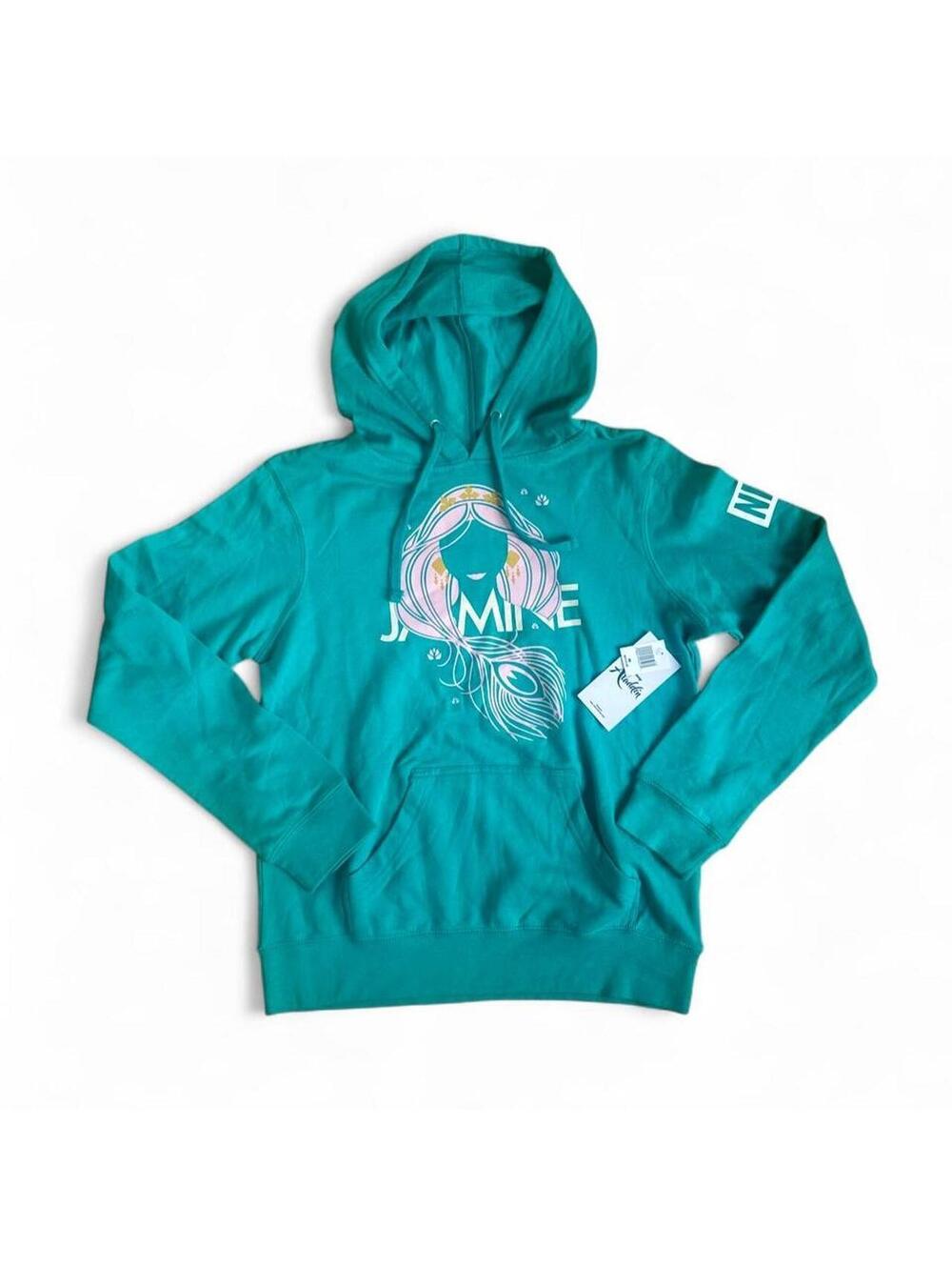Neff x Disney Aladdin Princess Jasmine Teal Hoodie Women’s M NWT Graphic